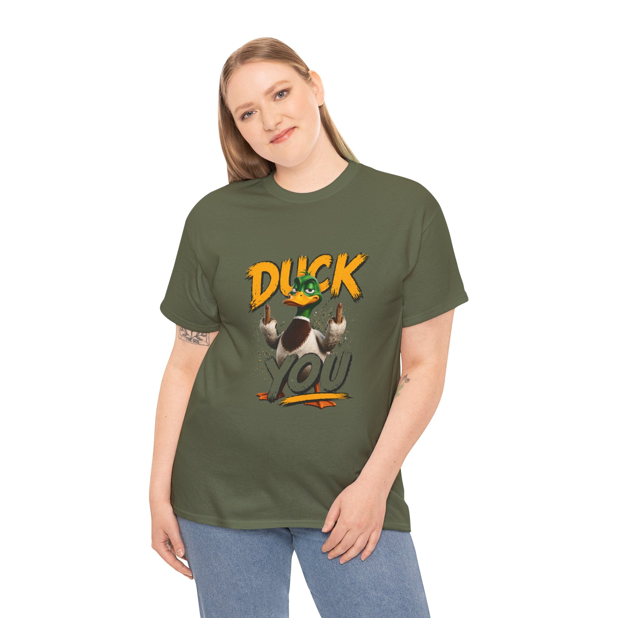 Duck You Graphic Tee — Funny Duck Middle Finger T‑Shirt