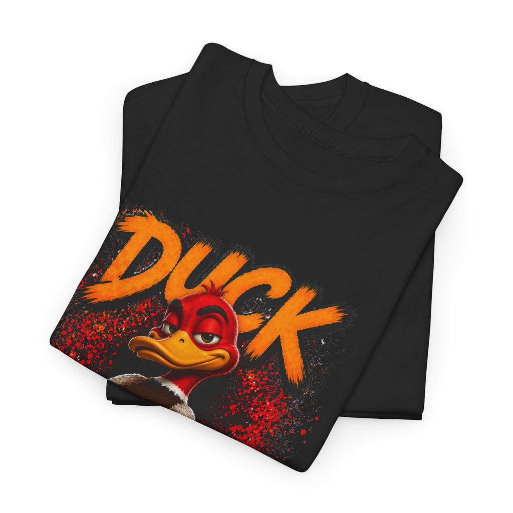 Duck Off Graphic Tee — Funny Angry Duck Shirt Clean Version