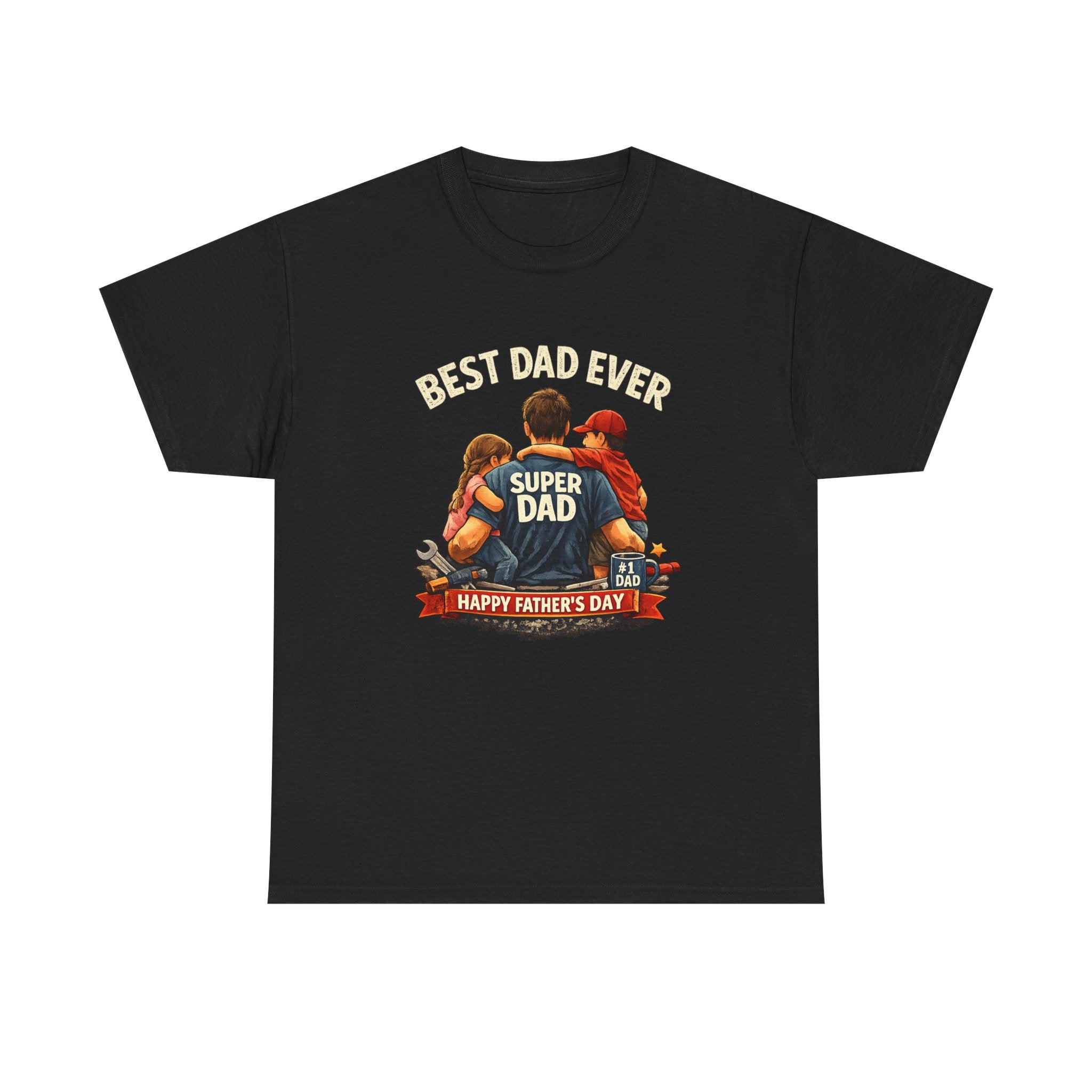 Father's Day "Best Dad Ever" T-Shirt – Super Dad Vintage Family Tee