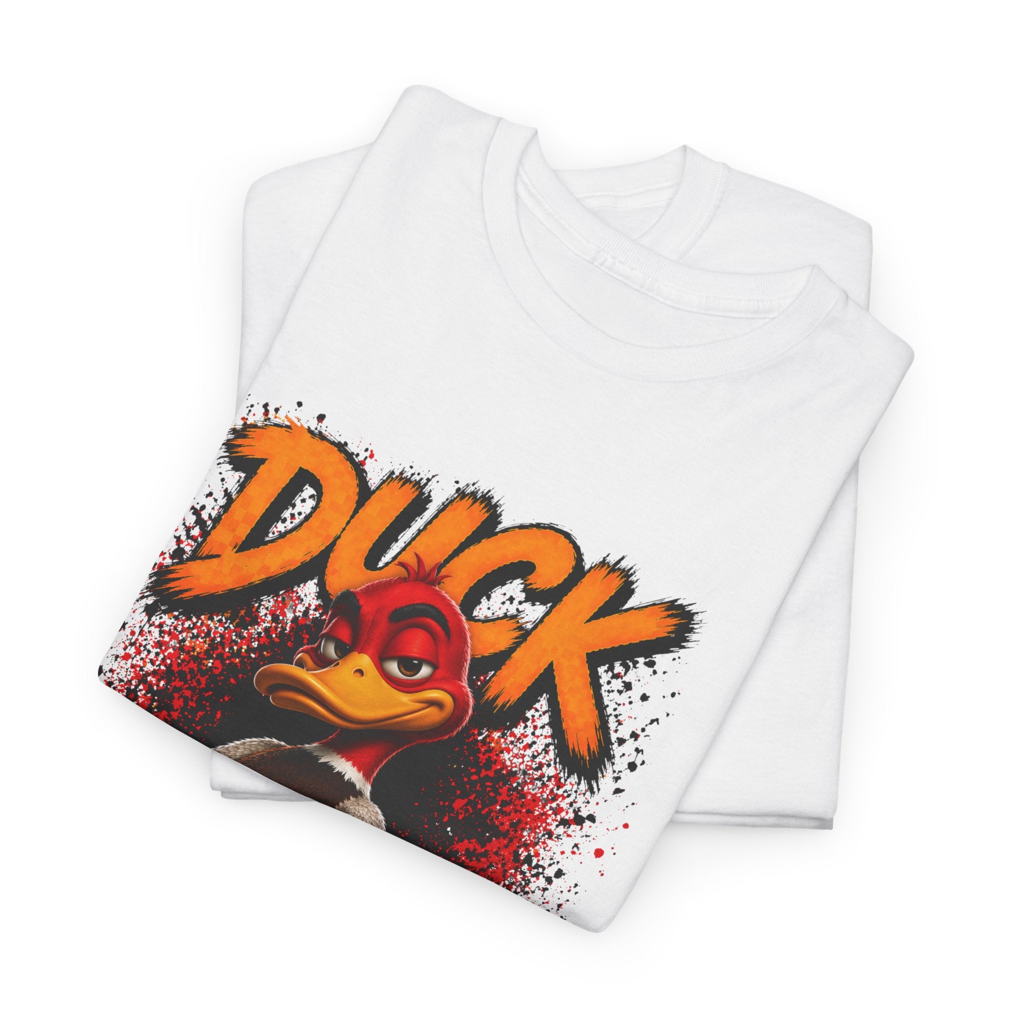Duck Off Graphic Tee — Funny Angry Duck Shirt Clean Version