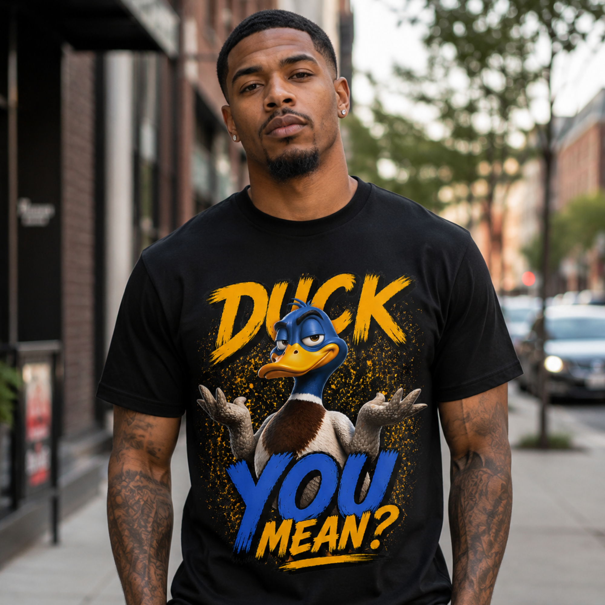 Duck You Mean Funny Duck Graphic T-Shirt