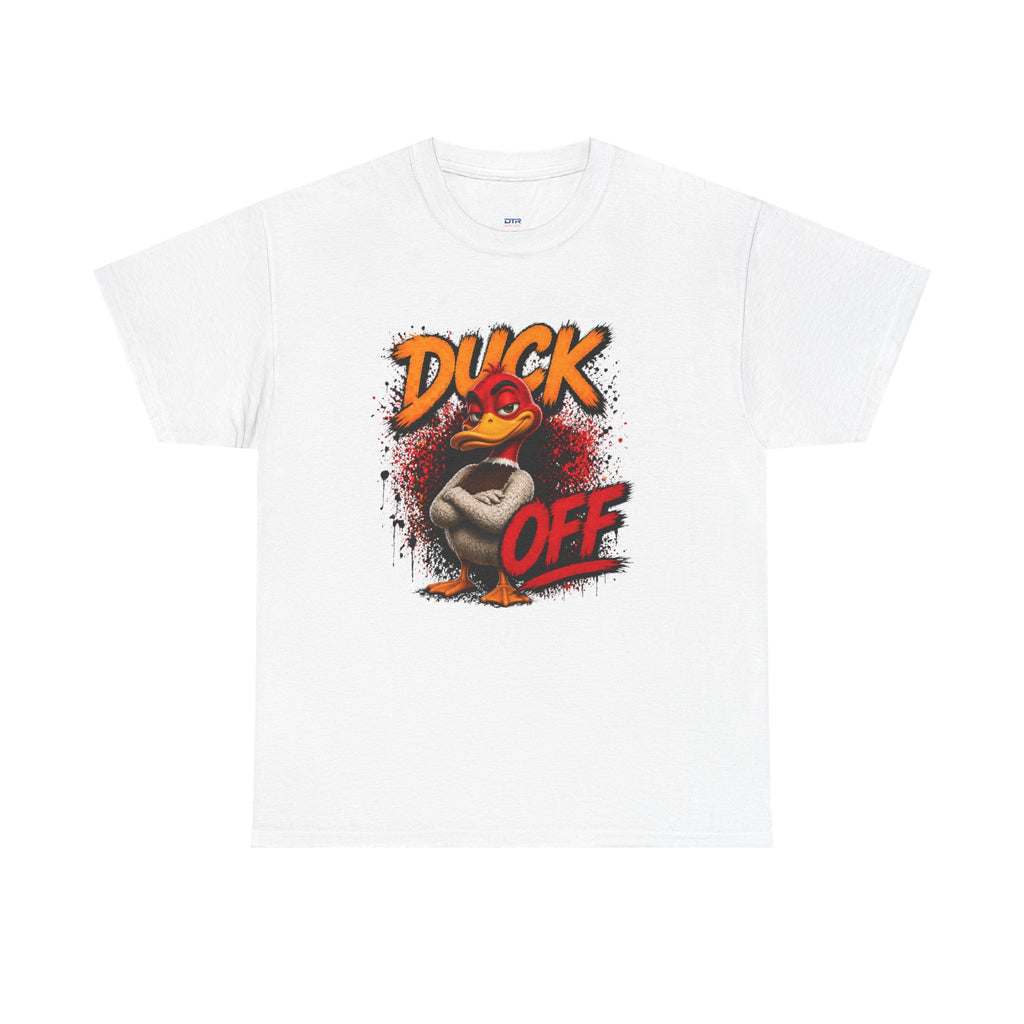 Duck Off Graphic Tee — Funny Angry Duck Shirt Clean Version