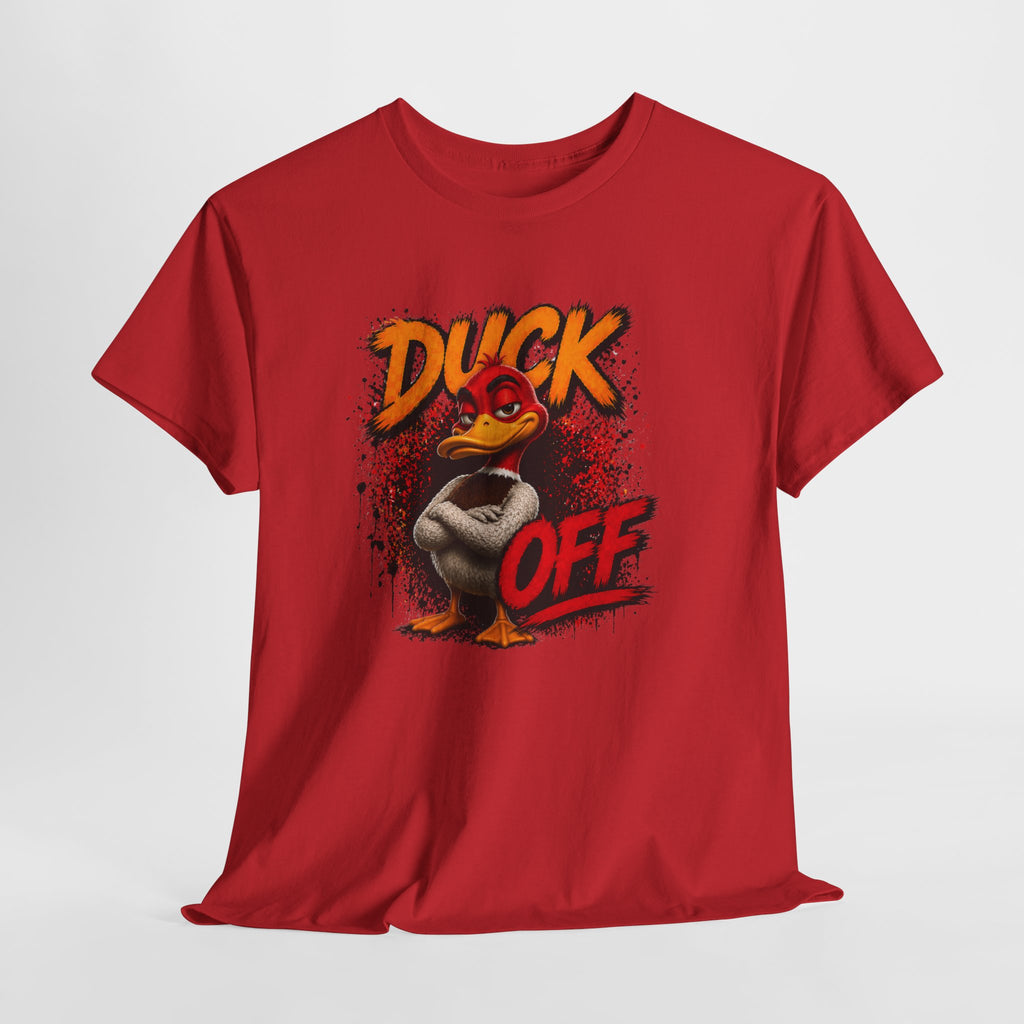 Duck Off Graphic Tee — Funny Angry Duck Shirt Clean Version