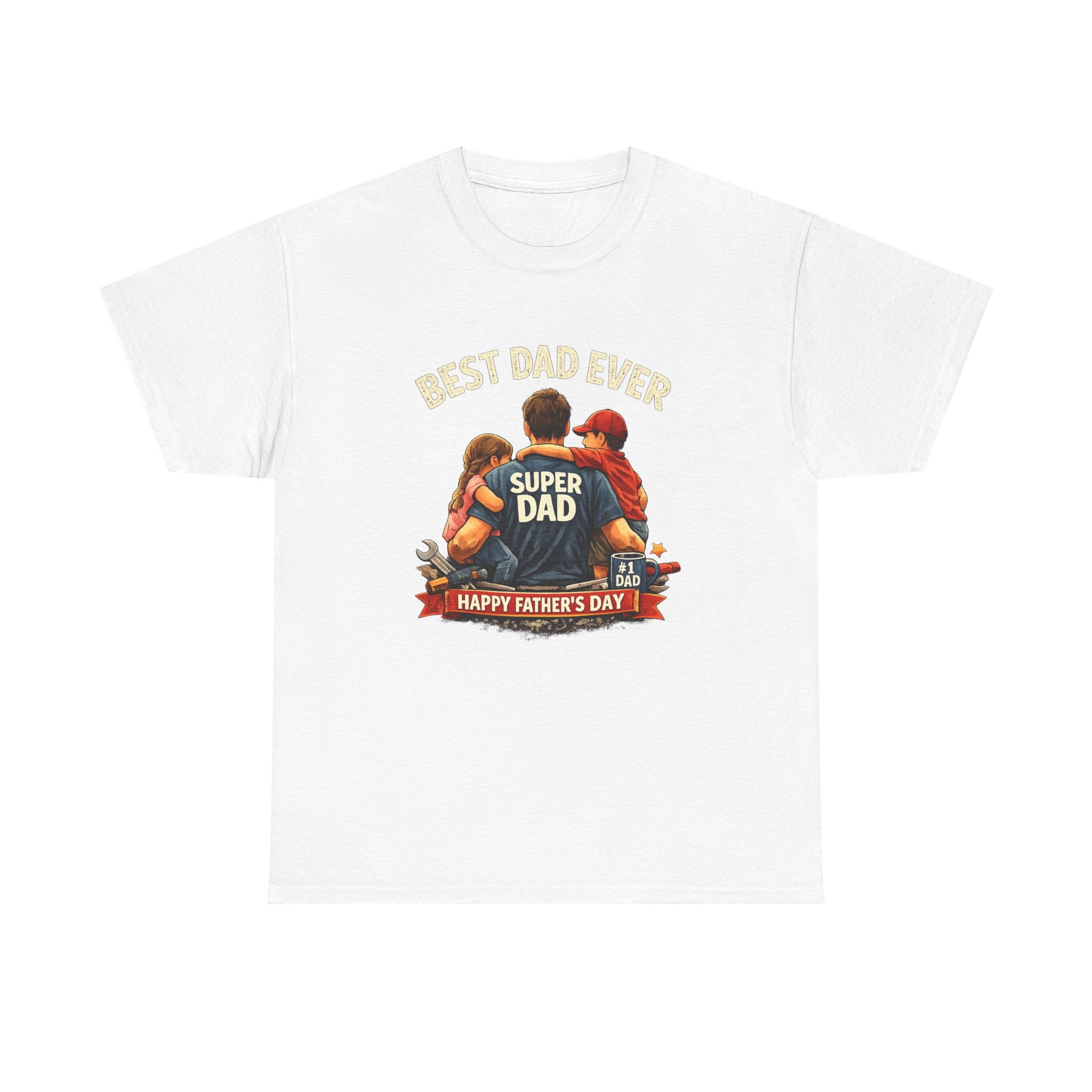 Father's Day "Best Dad Ever" T-Shirt – Super Dad Vintage Family Tee