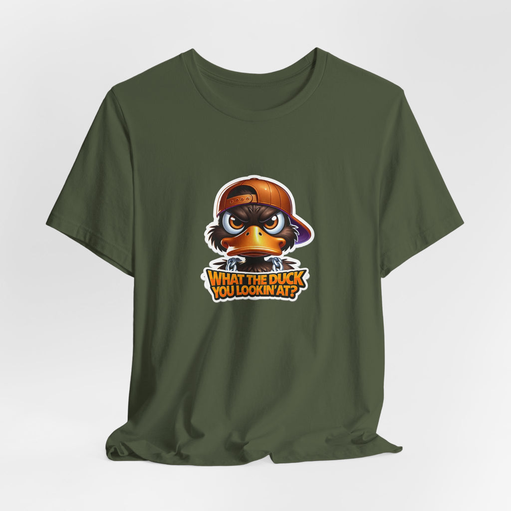 What The Duck You Lookin At? Duck Face Graphic Tee | Cute Cartoon Duck T-Shirt