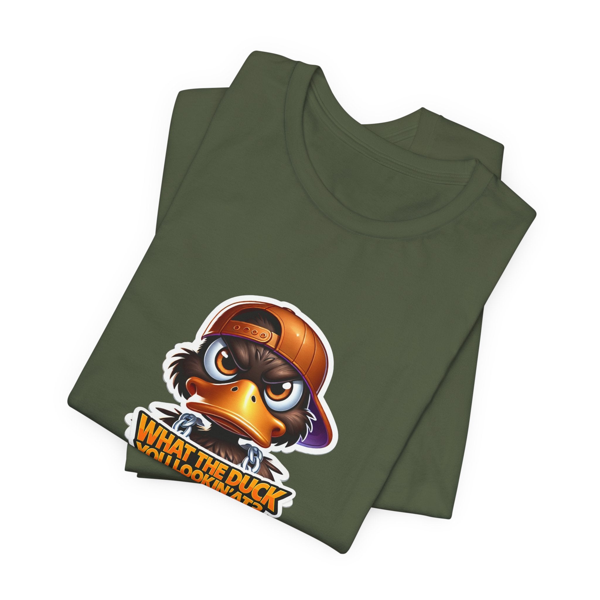 What The Duck You Lookin At? Duck Face Graphic Tee | Cute Cartoon Duck T-Shirt
